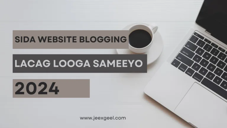 sida blogging lacag looga sameeyo si bilaash ah